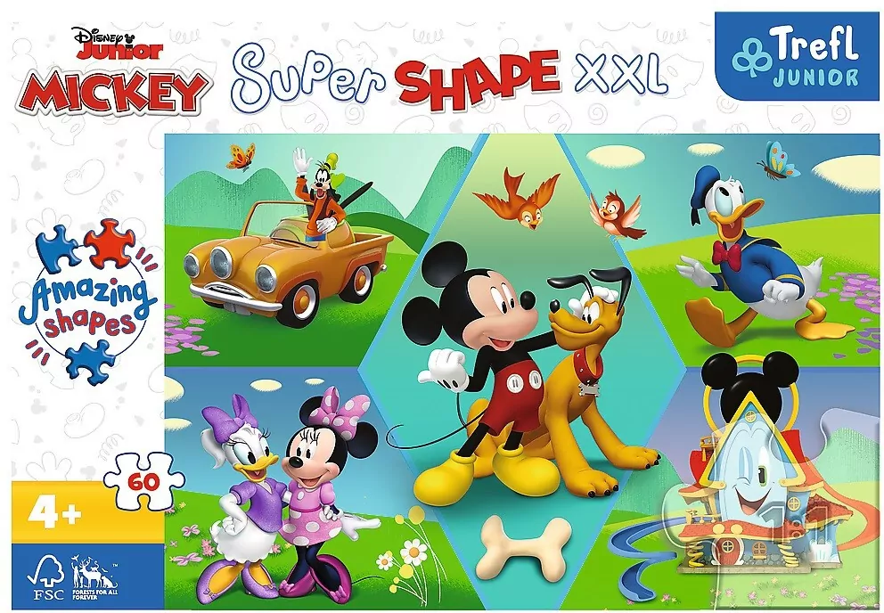 Puzzle 60. Super Shape XXL. Z Mikim zawsze jest wesoło! 50014 - tantis.pl