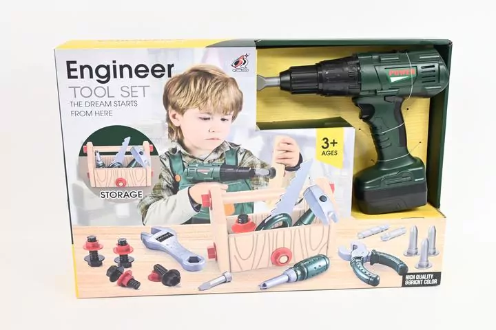 Zestaw narzędzi + wkrętarka 44,4x8,3x29,7cm - tantis.pl