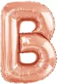 Balon foliowy litera B różowe złoto 59x86cm - tantis.pl