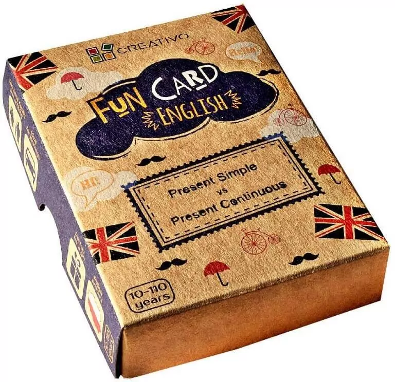 Fun Card English. Present Simple vs Present Continuous - tantis.pl