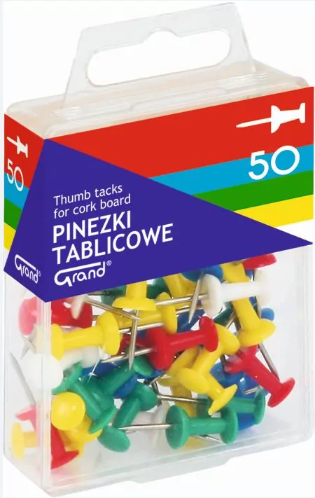 Pinezki tablicowe kolorowe GRAND - tantis.pl