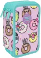 Piórnik potrójny z wyposażeniem Coolpack Jumper 3 Happy Donuts - tantis.pl