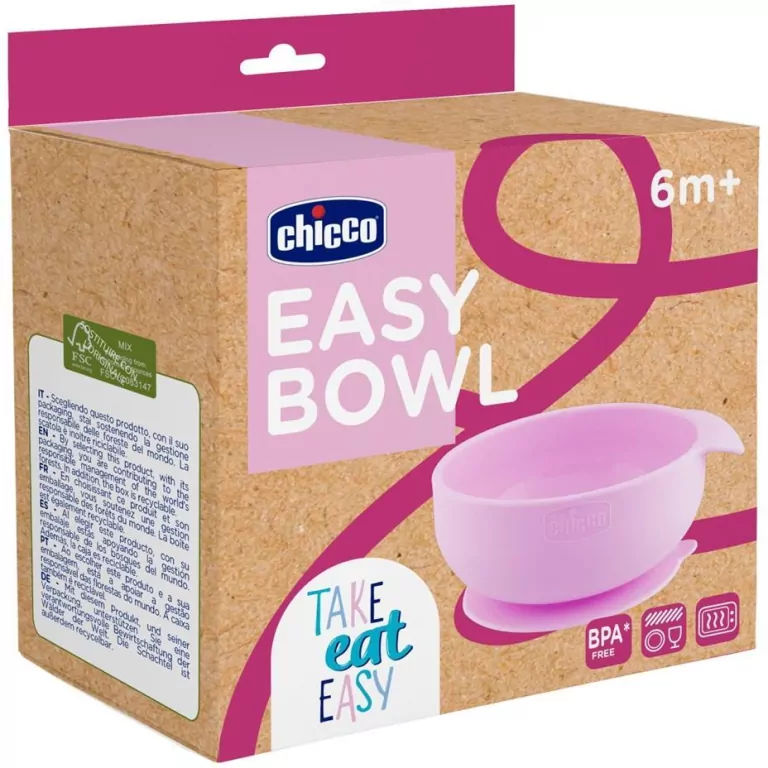 Chicco. Miseczka. 6 miesięcy. Różowa - tantis.pl