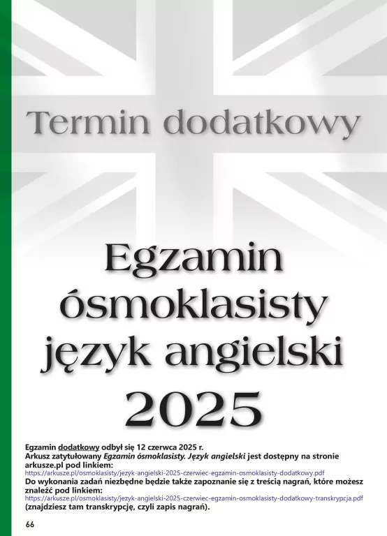 Arkusze egzaminacyjne J. angielski dla 8-klasisty - tantis.pl