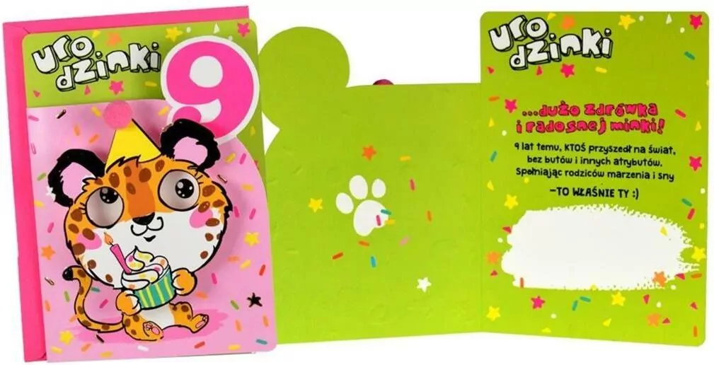 Karnet B6 DK-802 Urodziny 9 pantera - tantis.pl