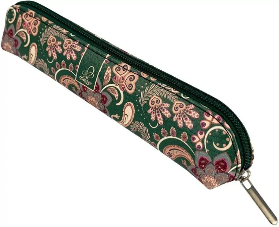 Piórnik mini Paisley Kwiaty green - tantis.pl