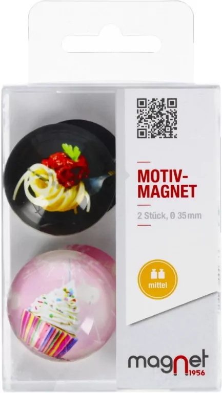 Magnes szklany Spaghetti/babeczka Kopuła 3,5 cm - tantis.pl