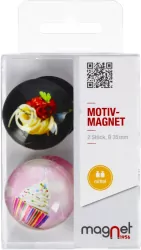 Magnes szklany Spaghetti/babeczka Kopuła 3,5 cm