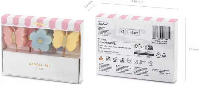 Świeczki urodzinowe Motylki 3.5cm - tantis.pl