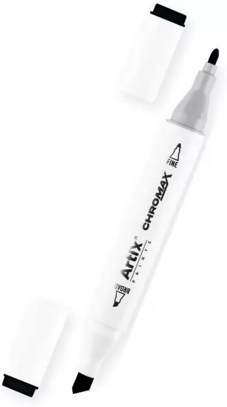 Marker Chromax z 2 końcówk. czarny - tantis.pl