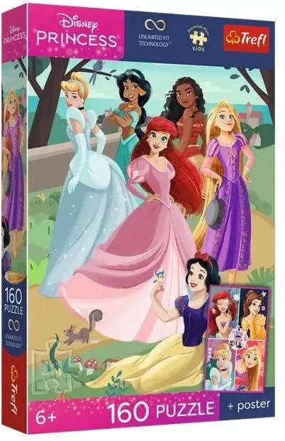 Puzzle 160 Disney Czarujące przyjęcie+plakat TREFL - tantis.pl