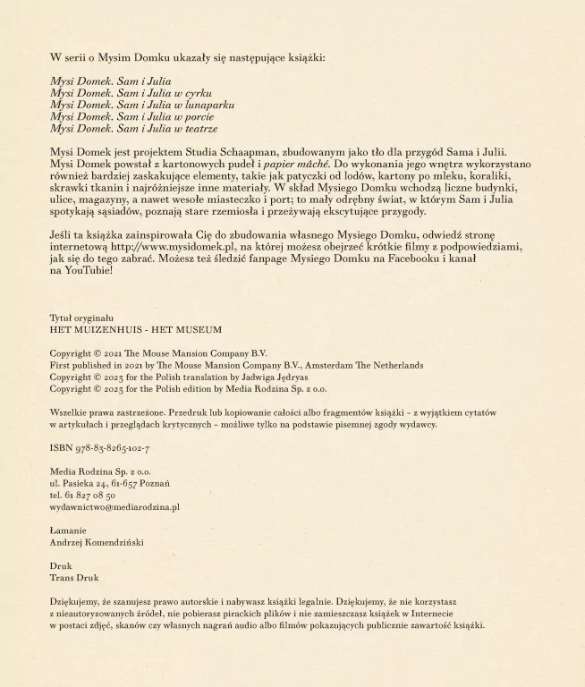 W muzeum. Mysi domek - tantis.pl