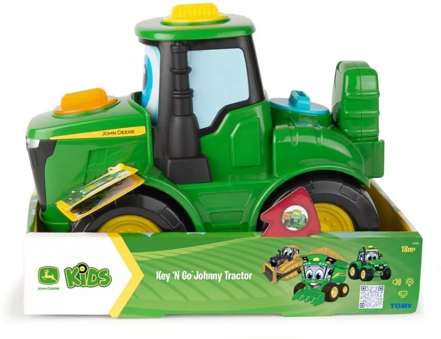 TOMY. John Deere traktor Johnny na kluczyk - tantis.pl