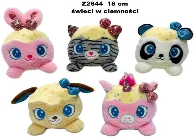Zwierzęta świeci w ciemności 18cm MIX - tantis.pl