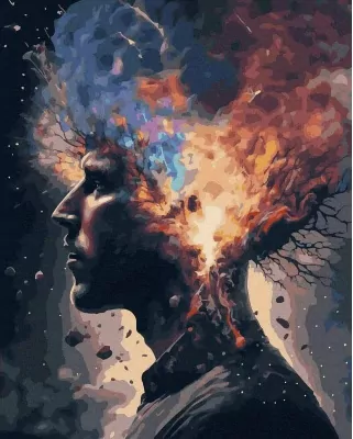 Malowanie po numerach - Burza mózgów 40x50cm