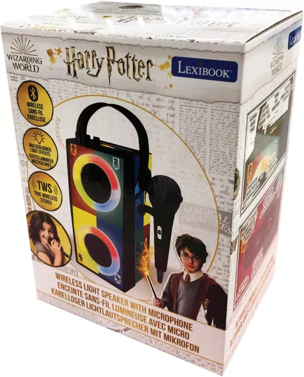 Lexibook. Przenośny głośnik Bluetooth Harry Potter ze światłami i mikrofonem - tantis.pl