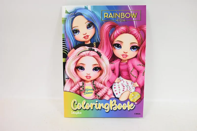 Kolorowanka z naklejkami Rainbow High ColoringBook - tantis.pl