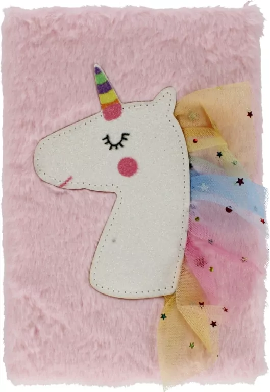 Notes A5 pluszowy pastelowy Unicorn - tantis.pl