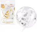 Balon transparentny z konfetti Celebrate srebrne - tantis.pl
