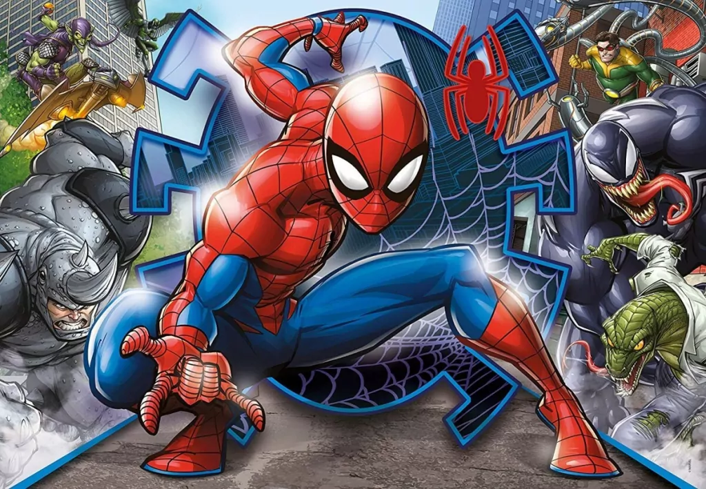 Puzzle 104. Supercolor. Marvel Spiderman - tantis.pl