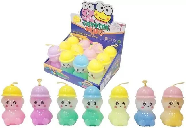 Slime kolorowy w butelce w kształcie misia MIX - tantis.pl