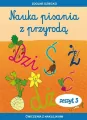 Nauka pisania z przyrodą. Zeszyt 3. Ćwiczenia z naklejkami - tantis.pl