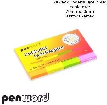 Zakładki indeksujące 20x50mm papierowe - tantis.pl