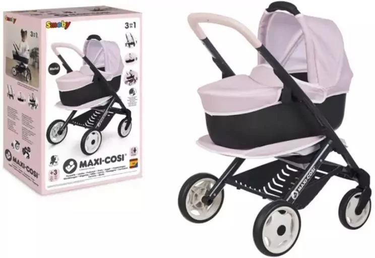 Smoby MC&Q Wózek 3w1 różowy - tantis.pl
