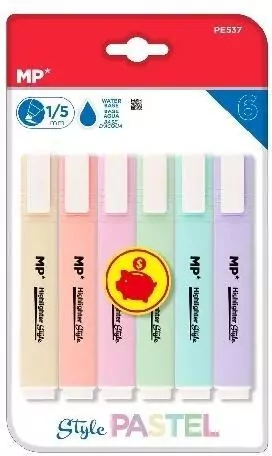 Zakreślacz pastelowy 6szt - tantis.pl