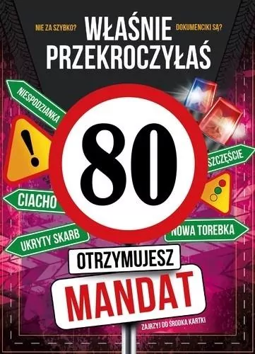 Karnet Urodziny 80 - tantis.pl