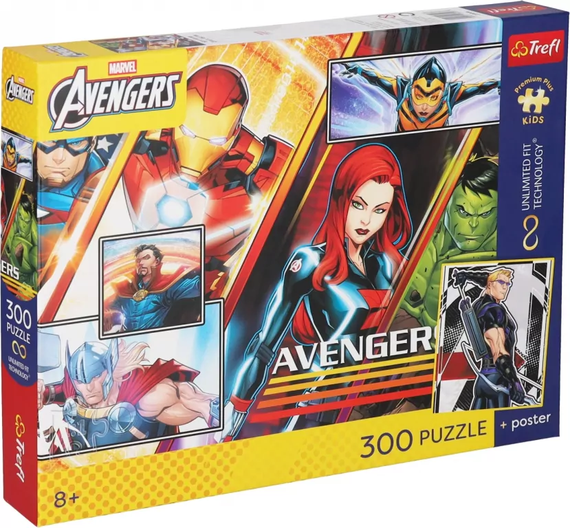 Puzzle 300 Avengers + plakat TREFL - tantis.pl