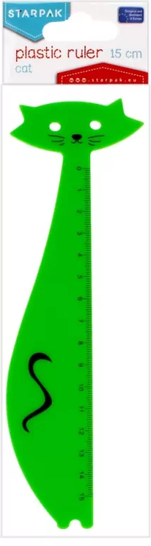 Linijka plastikowa 15cm Kot - tantis.pl