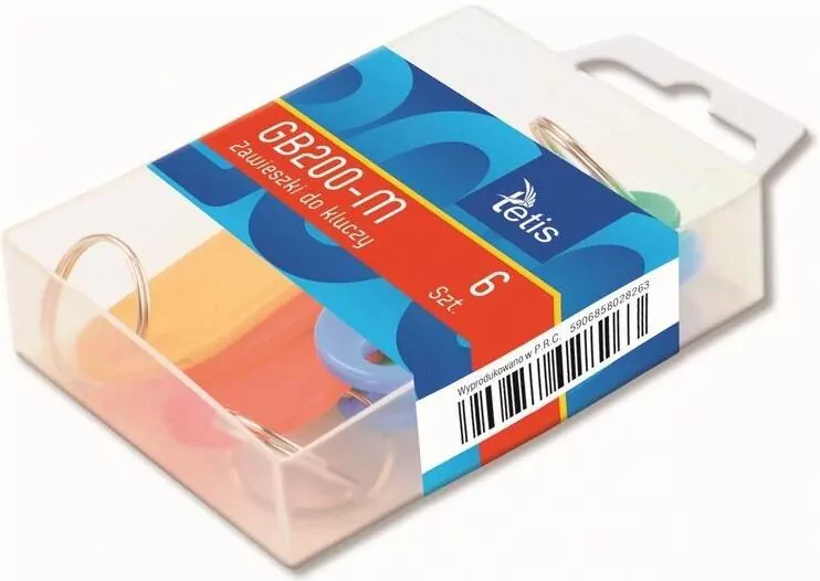 Zawieszki do kluczy kolorowe. 6 szt. - tantis.pl