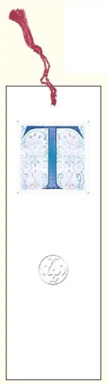 Zakładka z anagramem. Litera T - tantis.pl