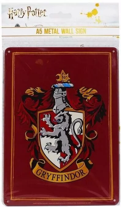 Harry Potter Tabliczka metalowa Herb Gryffindoru - tantis.pl