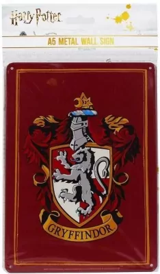 Harry Potter Tabliczka metalowa Herb Gryffindoru