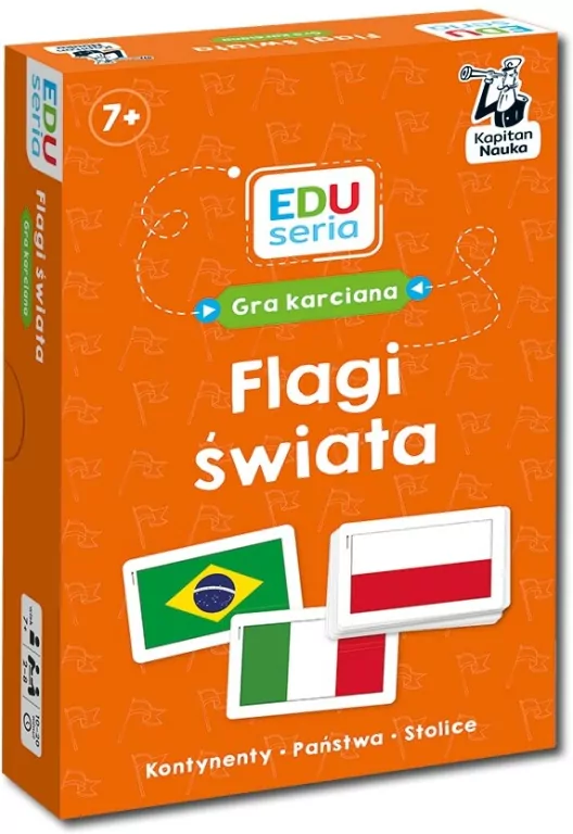 Kapitan Nauka EDUseria. Flagi świata. Gra karciana - tantis.pl