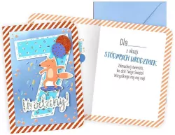 Karnet B6. Urodziny 7 chłopiec