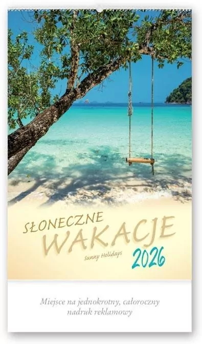 Kalendarz 2026 reklamowy Słoneczne wakacje - tantis.pl