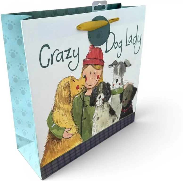 Torebka prezentowa duża - Crazy Dog Lady Psiara - tantis.pl