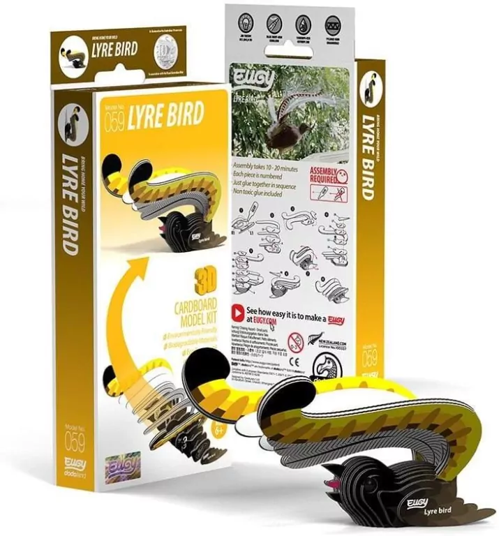 Ptak Lirogon Eugy. Eko Układanka 3D - tantis.pl