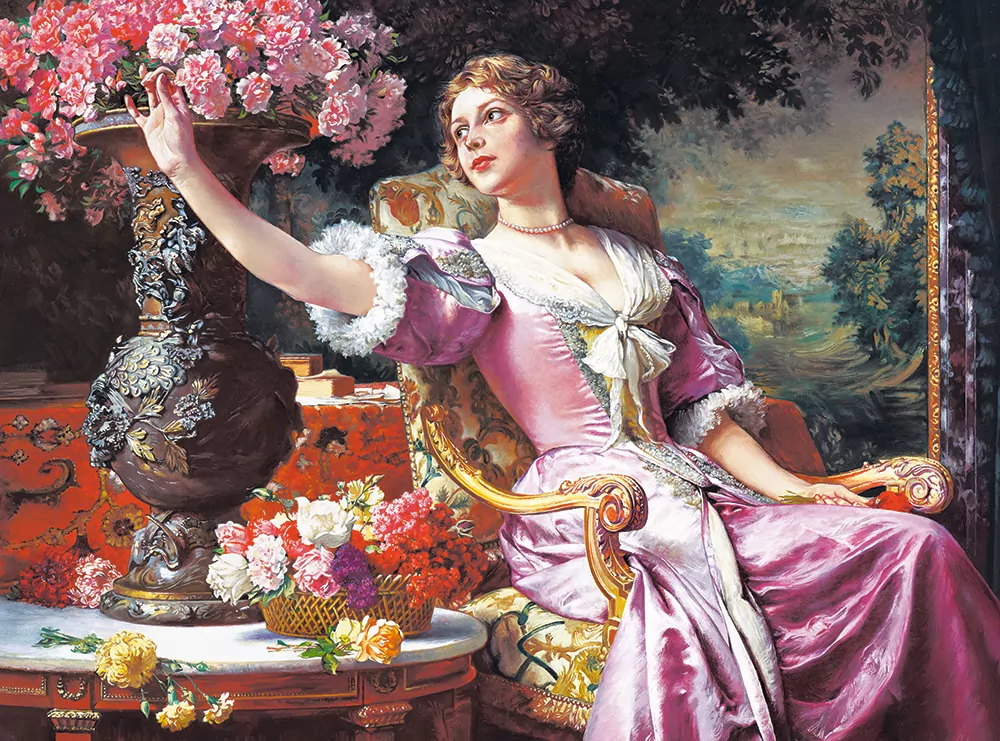 Puzzle 3000. Dama w różowej sukni - tantis.pl