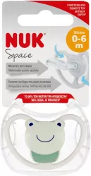 NUK. Space. Smoczek 0-6 miesięcy. Żabka