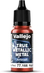 Vallejo: 77.166 - True Metallic Metal - Airbrush - Ruby Red (18 ml)
