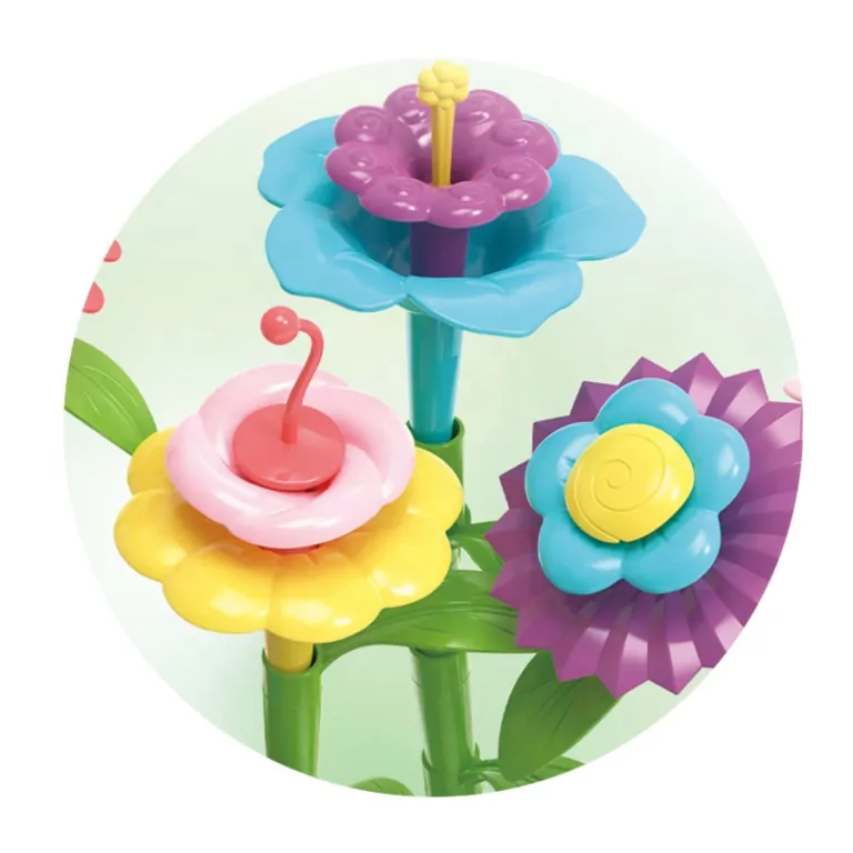 Kwiaty w ogrodzie. Klocki konstrukcyjne 141el - tantis.pl