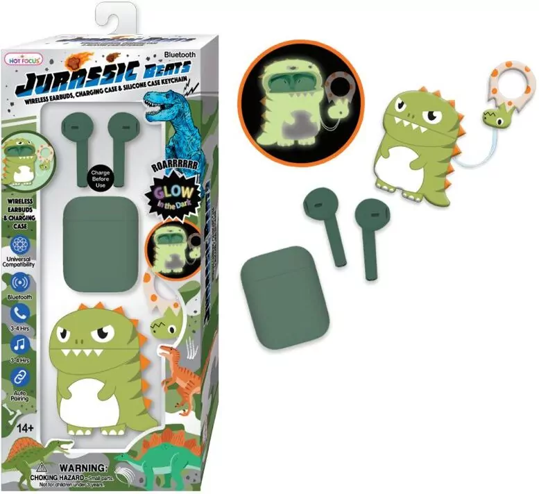 Słuchawki bezprzewowodwe z etui Donozaur - tantis.pl