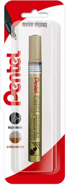 Pentel. Marker olejowy złoty, 1 sztuka - tantis.pl
