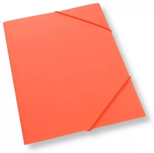 Teczka A4 z gumką plastikowa pomarańczowa - tantis.pl