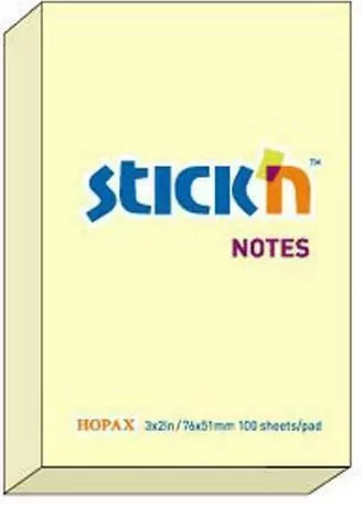 Notes samoprzylepny żółty pastelowy 76x51mm - tantis.pl