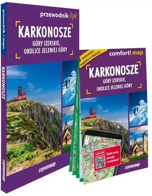 Karkonosze, Góry Izerskie, okolice Jeleniej Góry. Comfort! map light. Przewodnik + mapa - tantis.pl